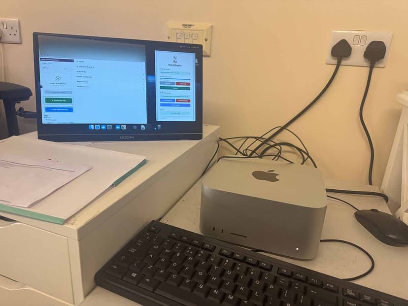 MonAI Engine running on a Mac Studio at a client site