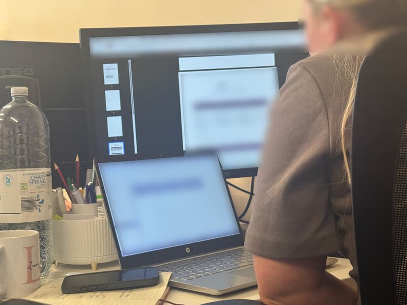 Client using MonAI workflow automation at their desk